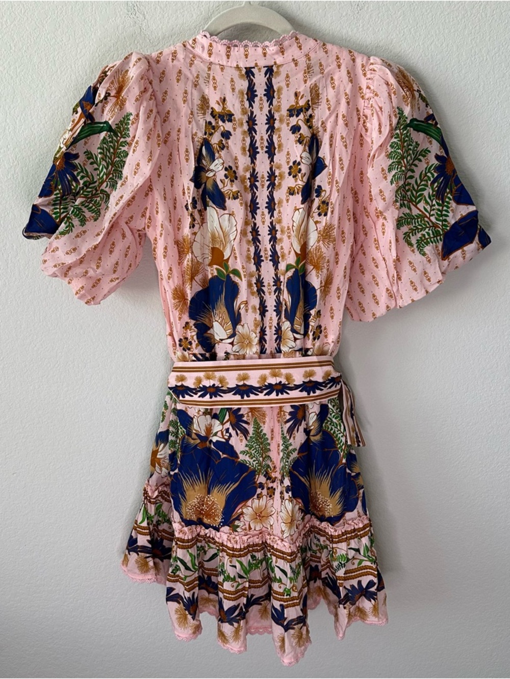 FARM RIO The Dream Garden Pink Floral Mini Dress SZ S - Picture 8 of 8